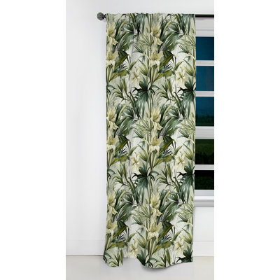 Bambou fusion motif tropical III - Rideau floral - Rideau occultant floral - 1 panneau