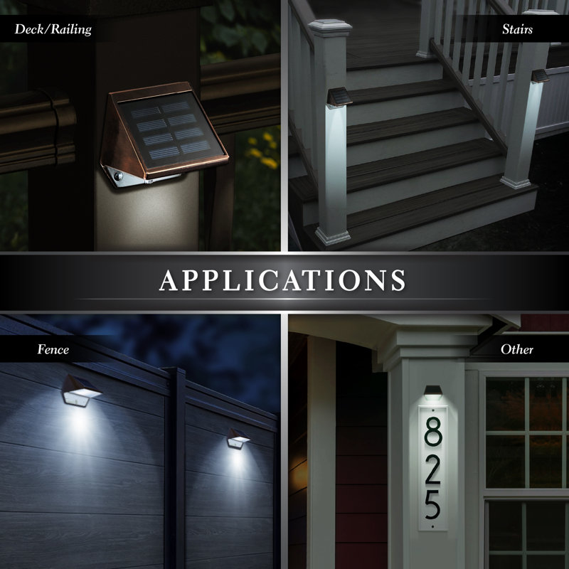 Copper Solar LED Post Cap Light with Dusk-to-Dawn Sensor