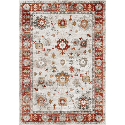 Red 2 ft. 7 in. x 9 ft. 10 in. Area Rug