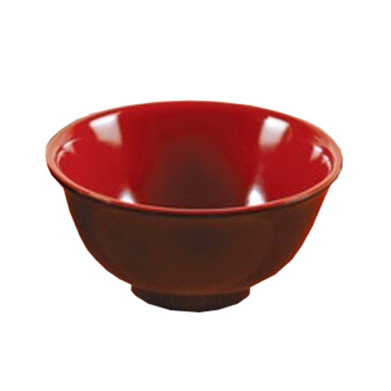 Verre noir et rouge 8 oz Bol à riz en mélamine