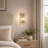 Daine 1-Light Iron Textured Glass Wall Sconce