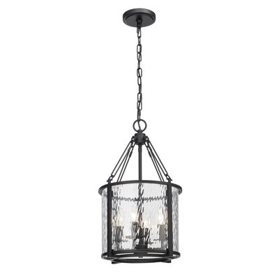 Luminaire suspendu cylindrique à 4 lumières