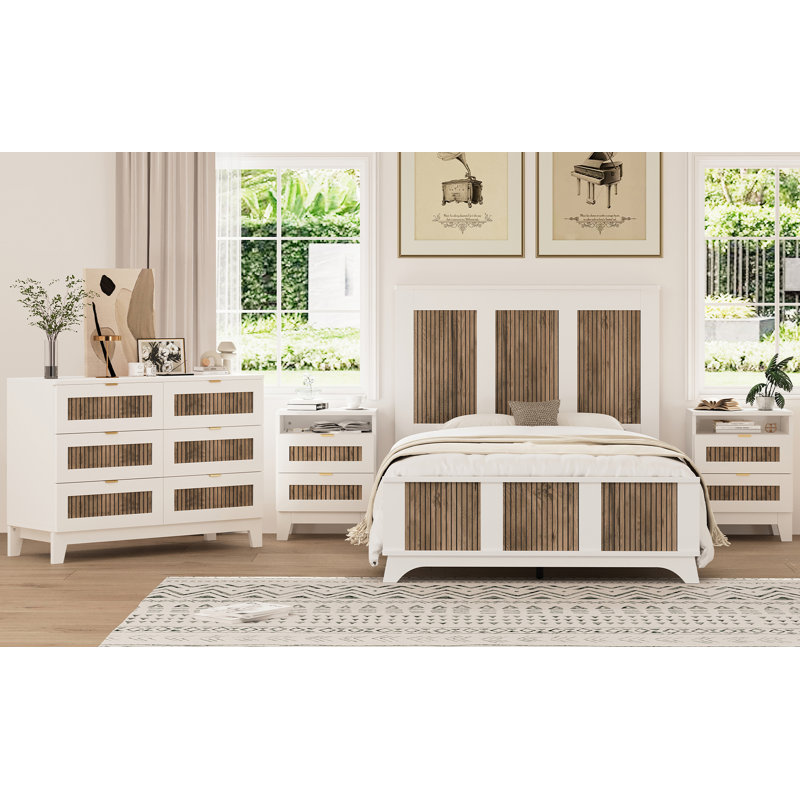Bedroom Set, White, Queen