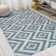 Fidel Diamond Tribal Blue/Gray Indoor/Outdoor Rug