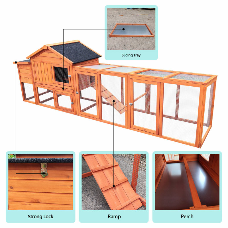Outstanding Wooden Pet House with Multiple Functionalities for Outdoor Use, Brown