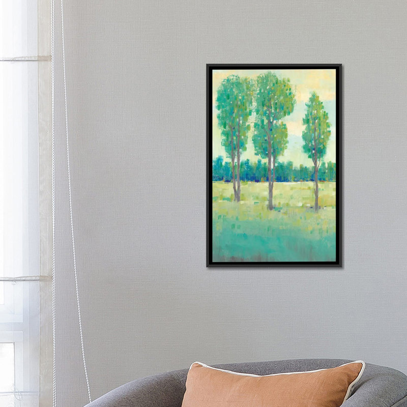 « spring day ii », impression sur toile, H 26 po x l 18 po x P 1,5 po, Toile avec cadre noir, Pas de tapis