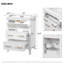 Ensemble de meuble-lavabo simple 24 po avec lavabo en céramique, ensemble de meuble-lavabo autoportant avec 3 tiroirs, cadre en bois massif, blanc-110038378