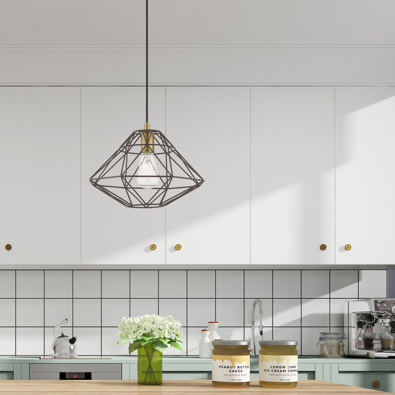 Maryrose 1 - Light Geometric Pendant, Bronze