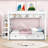 Dalvey Kids Full Over Full 3 Drawers Convertible Futon Bunk Bed with Storage Staircase-860547410