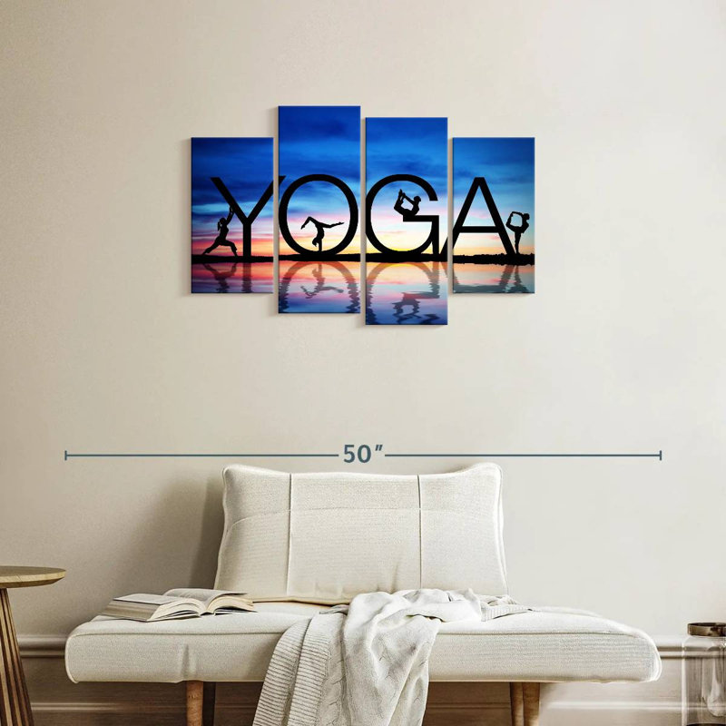 Lettres de yoga, H 22 po x l 36 po