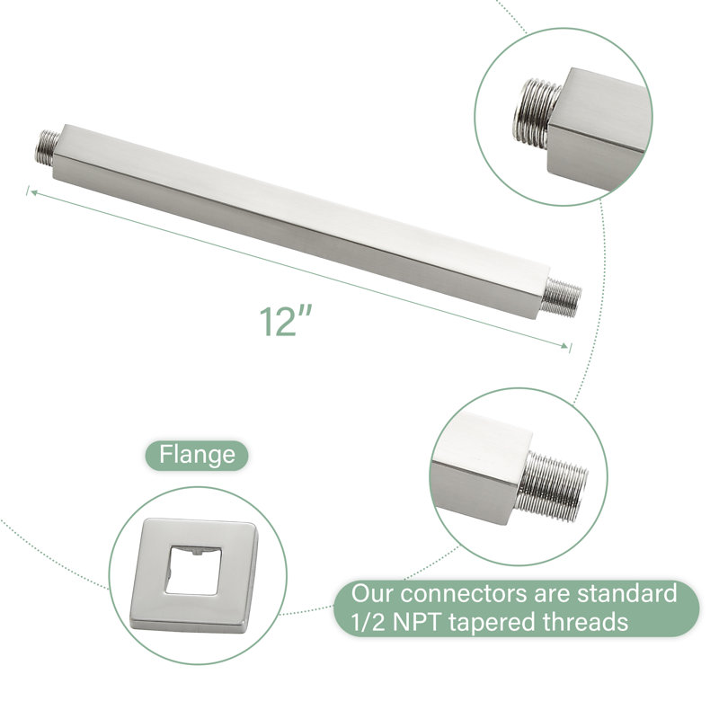 Complete Shower System with Rough in-Valve, Brushed Nickel