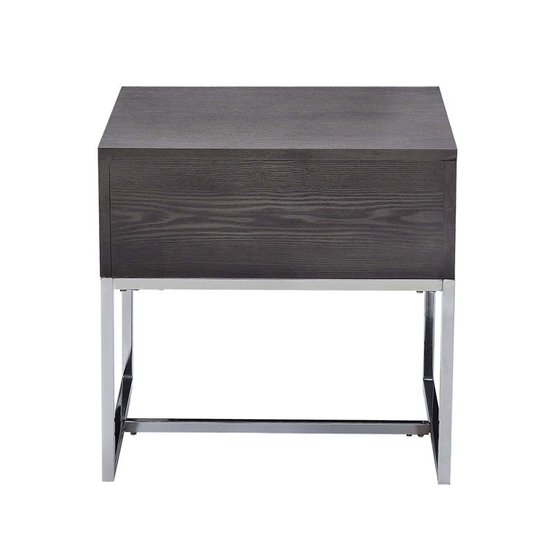 Chrome Storage End Table