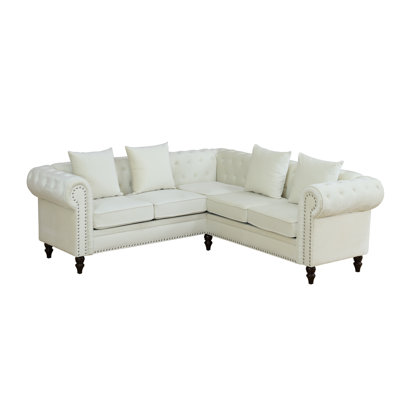 Flannelette 2-Piece Couch Living Room Sofa Set