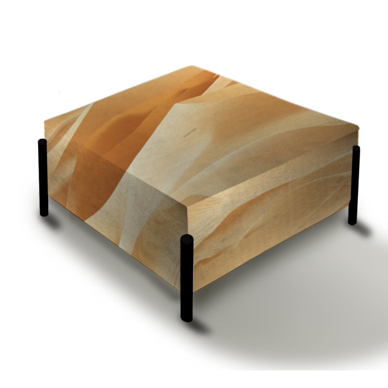 Sahara Sandscape Mirror - Abstract Large Square Ottoman