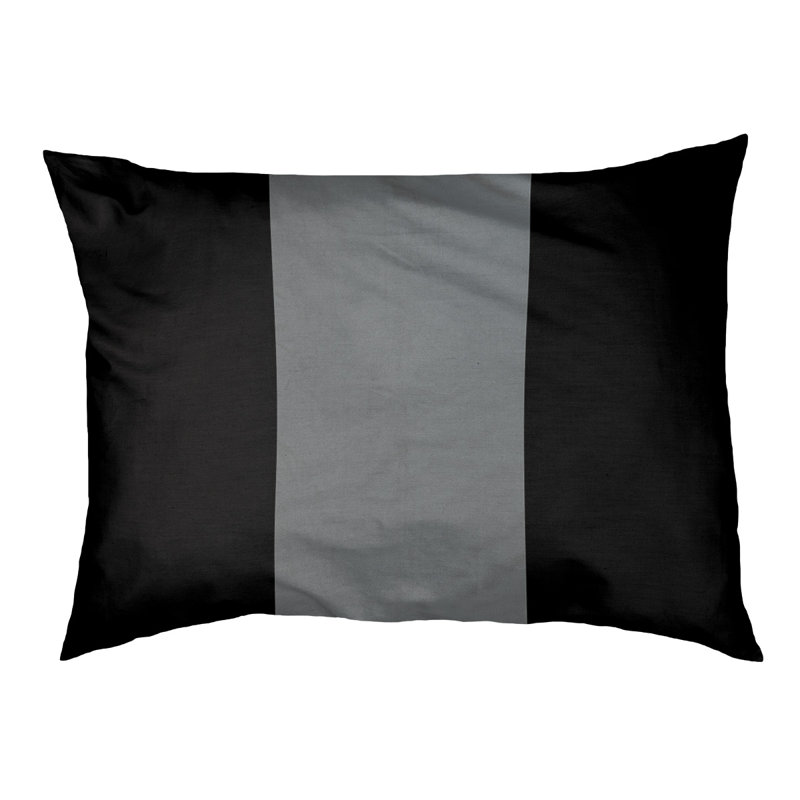 Coussin pour chien hockey Las Vegas, Moyen (H 14 po x l 40 po x P 30 po), Noir / argent pâle / noir