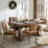 Mid-Century Velvet Dining Chair Set with Wood-Grain Metal Frame-513830237-513830177