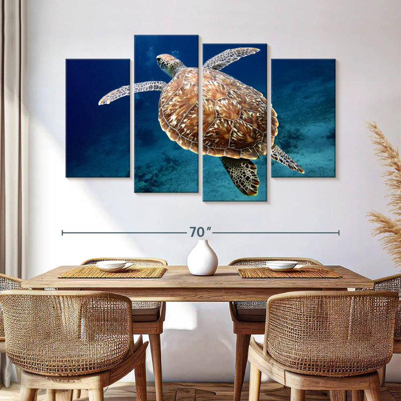 Brampt Swimming Turtle, 42" H x 68" W