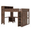 Grand lit mezzanine avec garde-robe et bureau-527911690