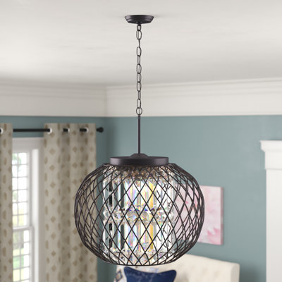 3 - Light Dimmable Globe Chandelier