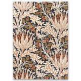 Morris Hand Tufted Wool Floral Area Rug in Orange