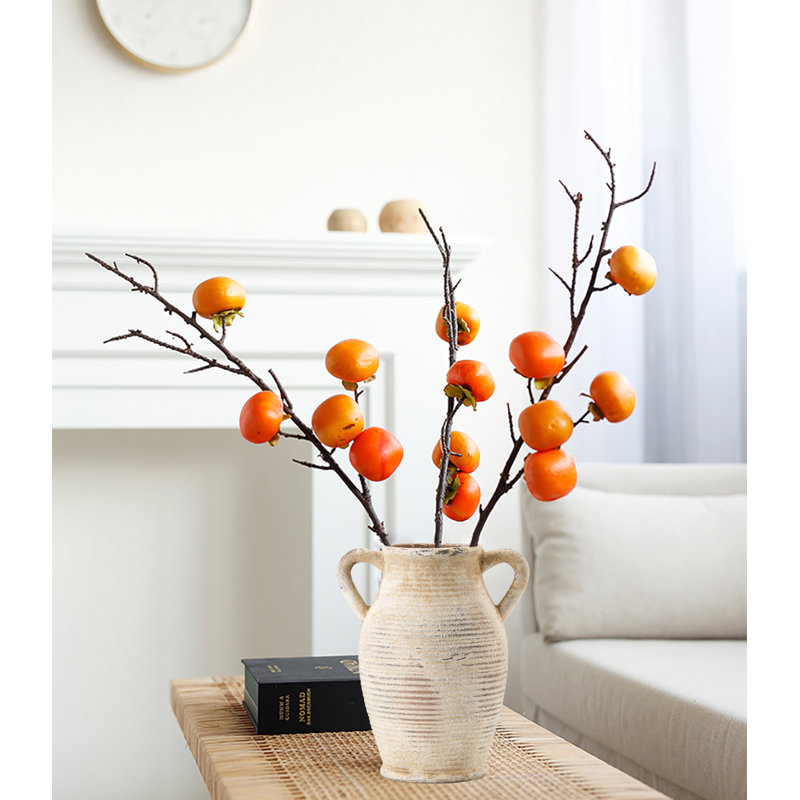 Vase en céramique avec 2 poignées, Beige