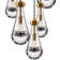 7-Lights Raindrop Solid Thick Glass Pendant light