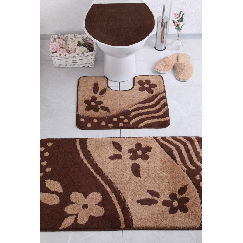 Plastic / Acrylic Non-Slip, Brown/Light Brown