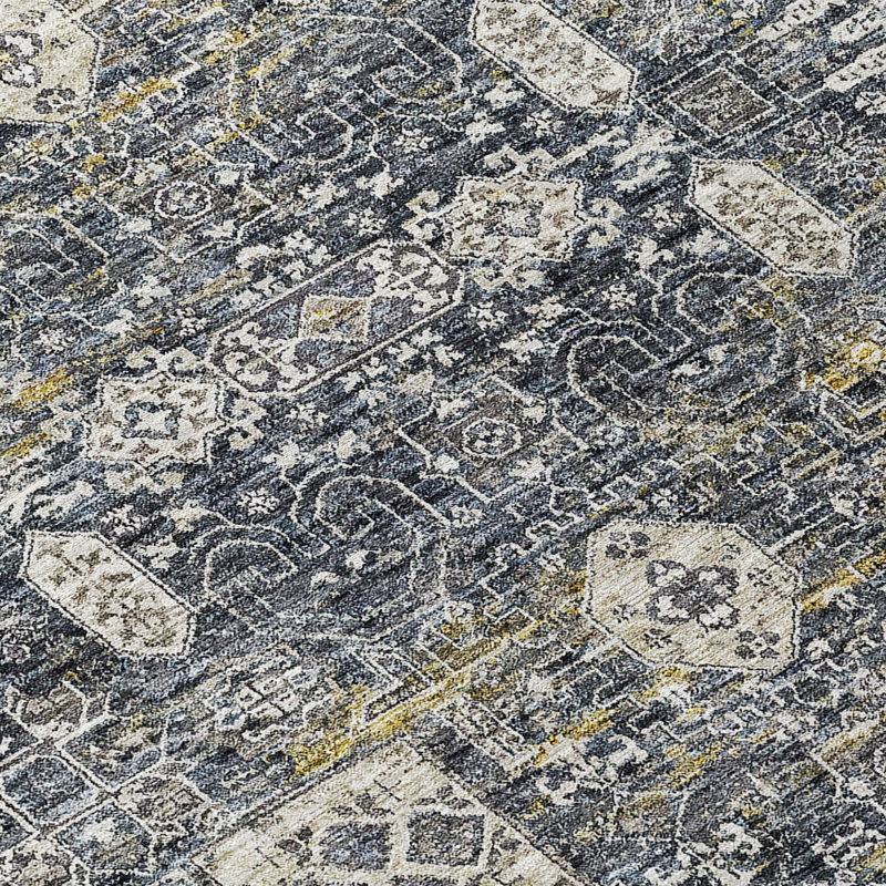 Tapis oriental rond 8 po gris