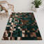 Tapis d'intérieur et d'extérieur à carreaux vert-1906547896