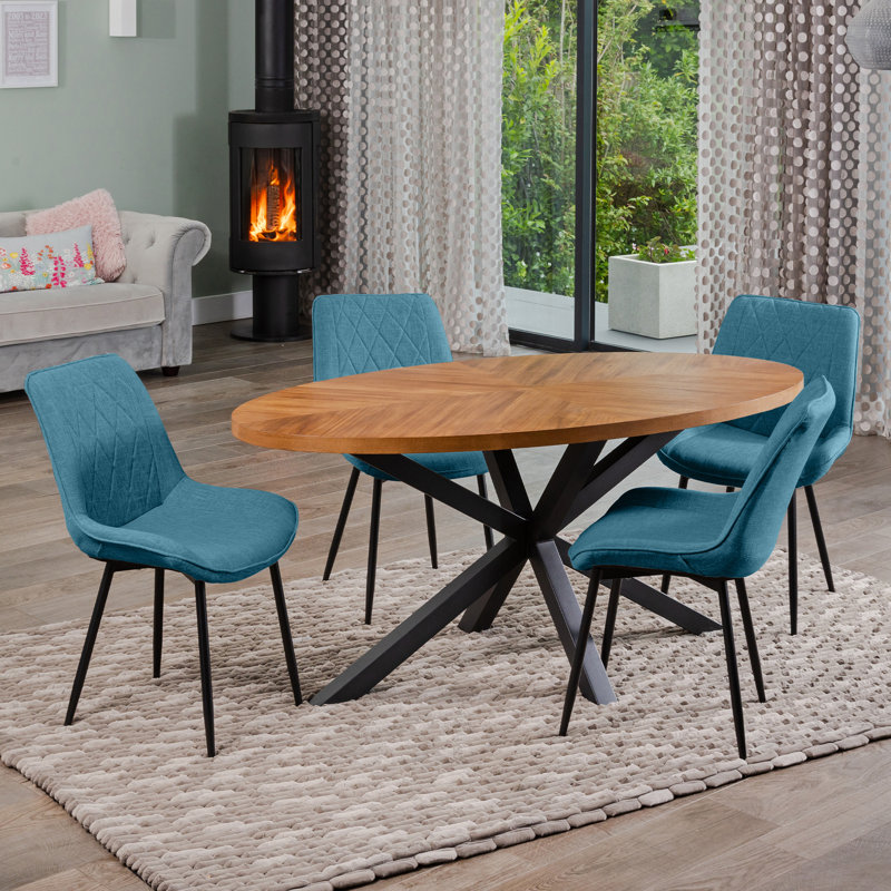 Soderquist 4 - Person Dining Set, Teal