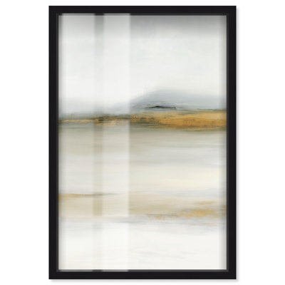 Misty Expanse II Shadowbox Print Green Abstract Art by Art Remedy
