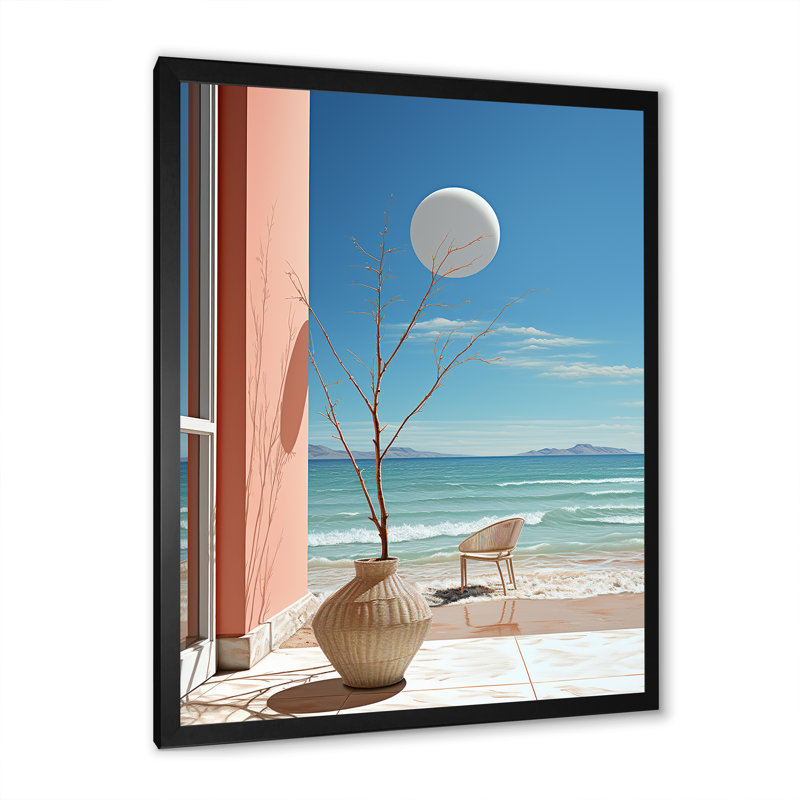 «Coastal Dream Simplicity Retreat» sur toile, H 32 po x l 24 po x P 1 po, Cadre photo noir