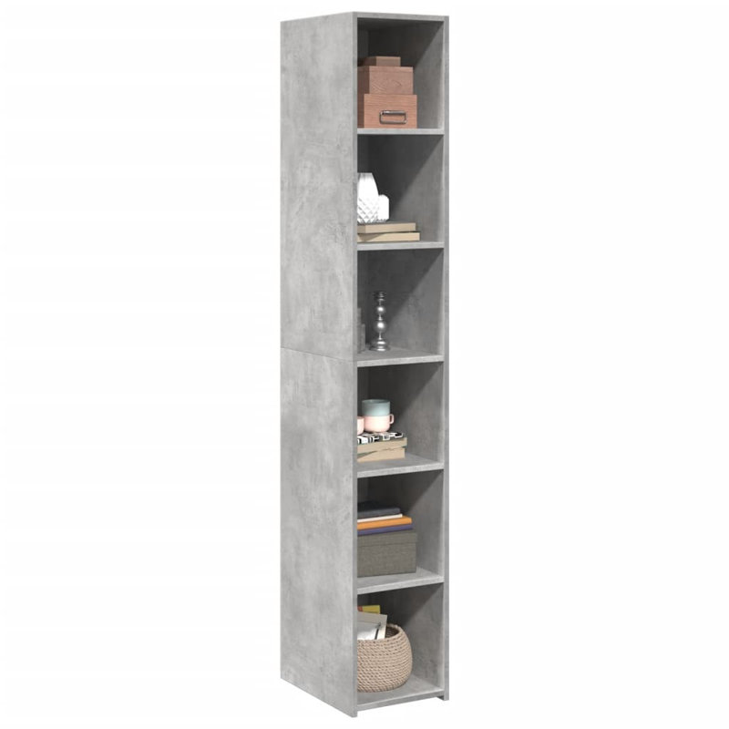 Vidaxl highboard made of wood, Concrete grey, 185cm H x 30cm W x 41cm D