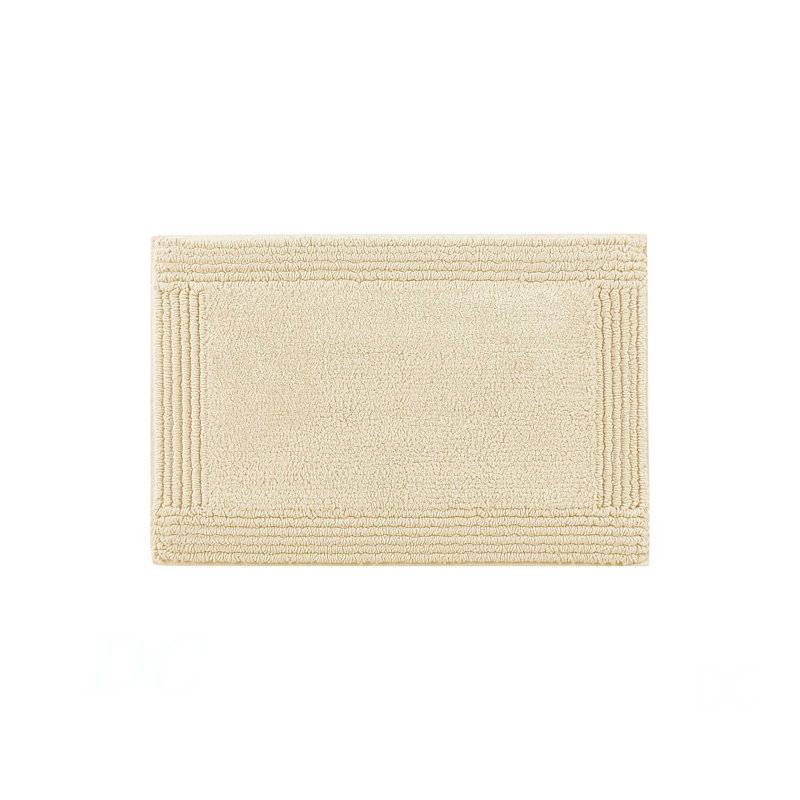 1 PCS 17X24" 100% Cotton Tufted 3000 GSM Reversible Bath Rug Natural, Natural, Single- 24" L x 17" W