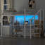 Lit mezzanine en métal avec bureau