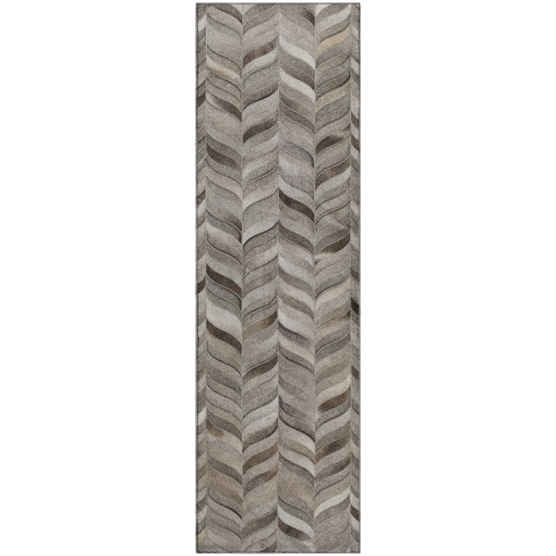 Premium Machine Washable Lewes AMF106 Gray Rug, Runner 2'3" x 7'6"
