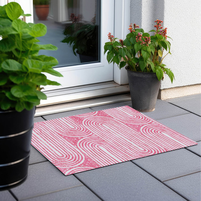 Tapis intérieur / extérieur Kinslee, Rectangle 1 pi 8 po x 2 pi 6 po