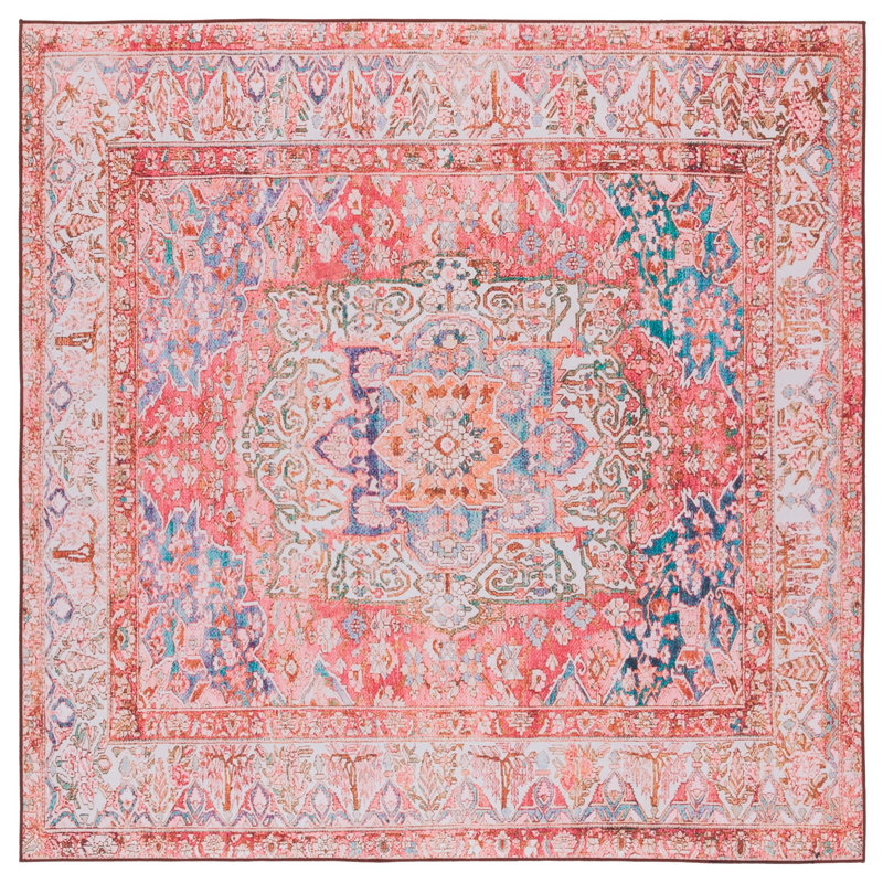 Ionna Performance Machine Washable Oriental Rug, Square 6'