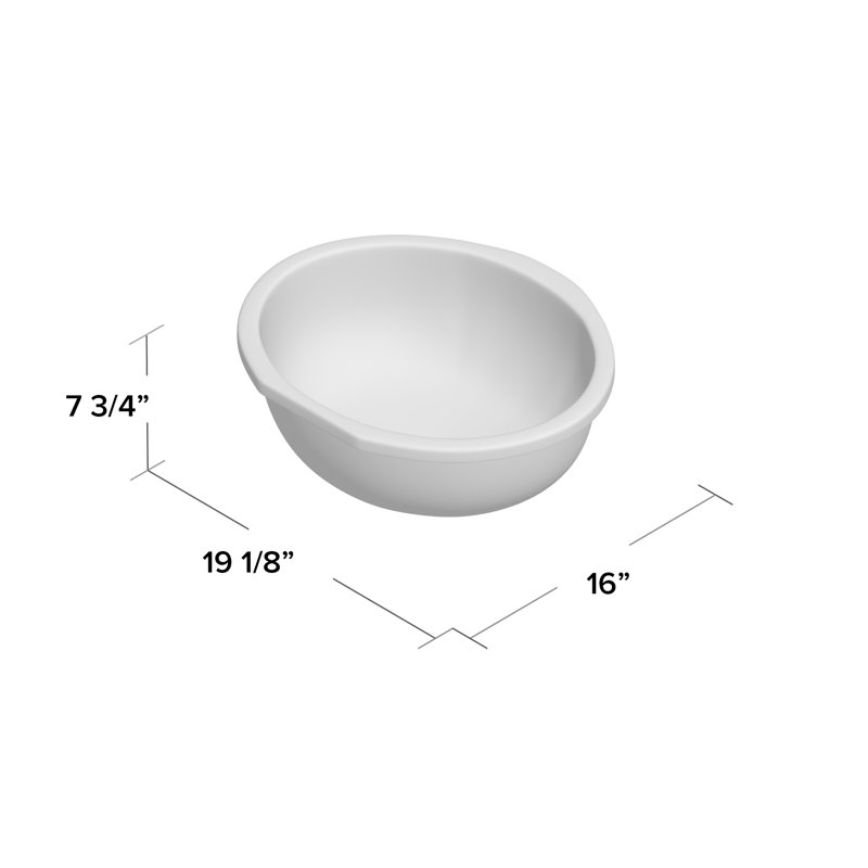 Perfect Under-Mount Basin, Soft Oval with Overflow