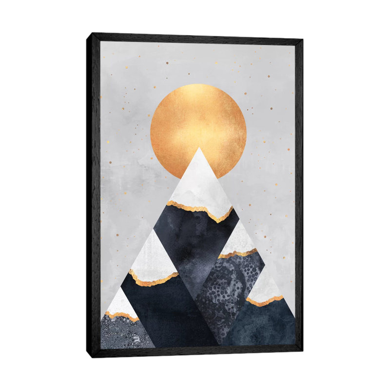 Winter Mountains - Print on Canvas, Black Framed, 101.6 cm H x 66.04 cm W