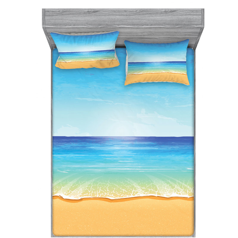 Microfiber Sheet Set, Queen Sheet Set with Fitted Sheet