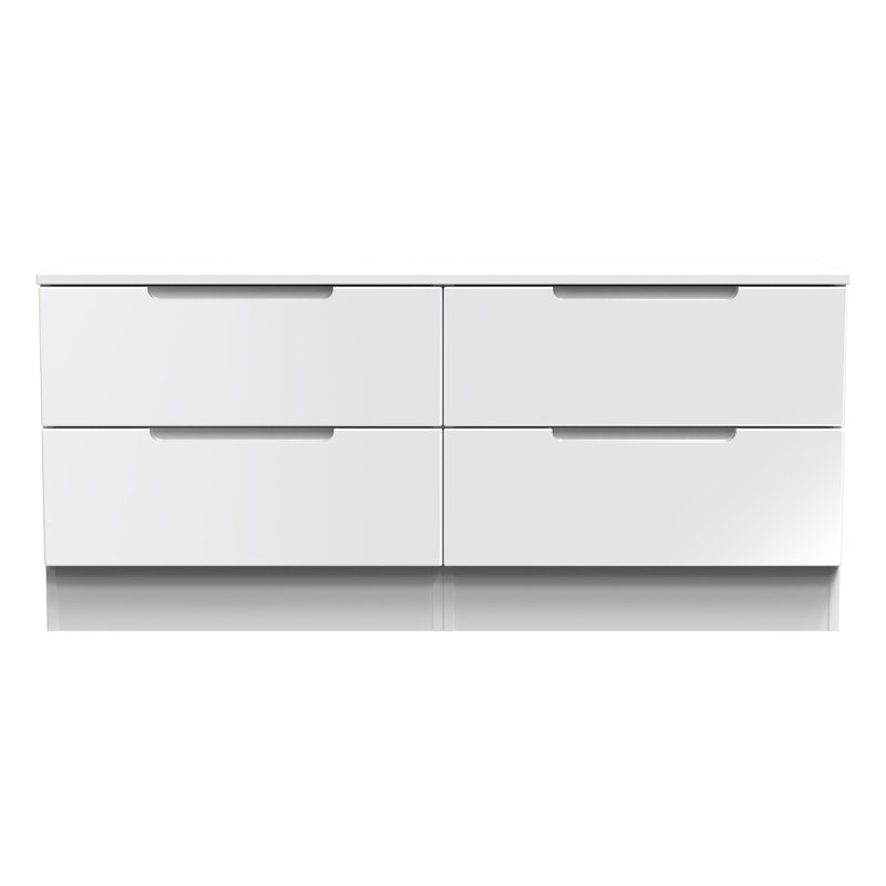 110cm W 4 - Drawer Chest of Drawers, White