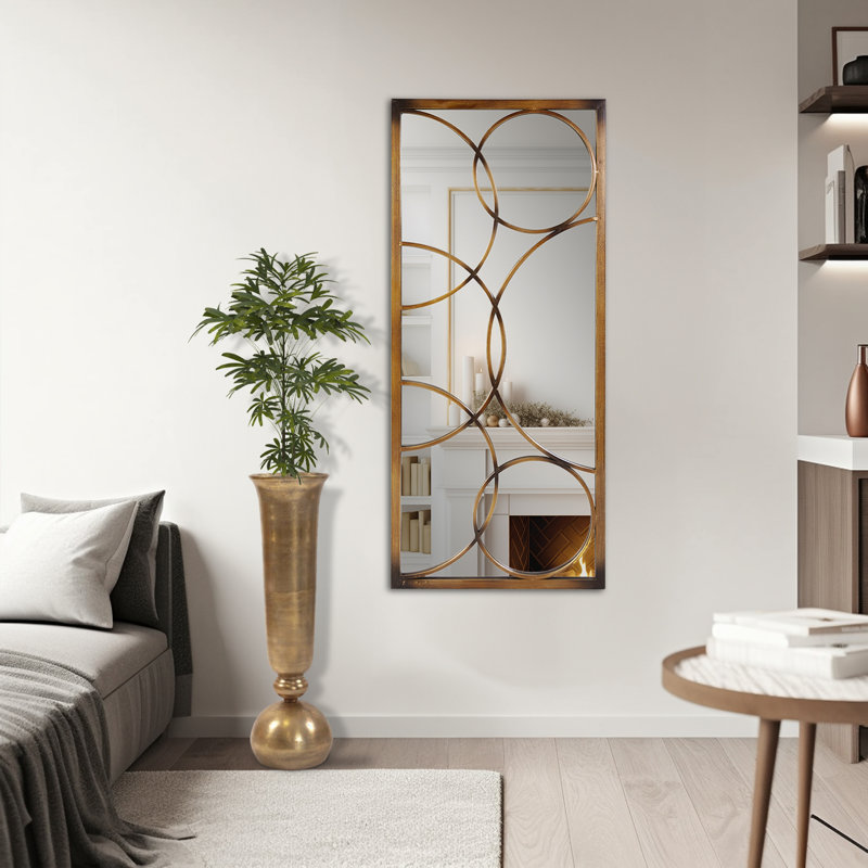 Metal Rectangle Mirror, Bronze