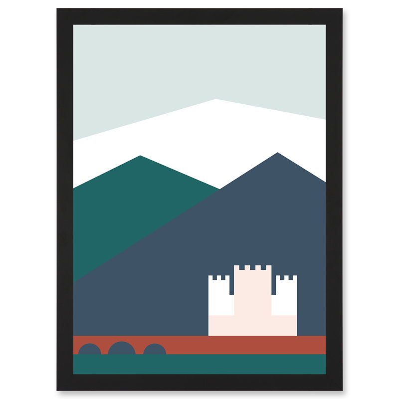 Geometric Shapes Scotland Eilean Donan Castle Kyle Lochalsh - Single Picture Frame Print