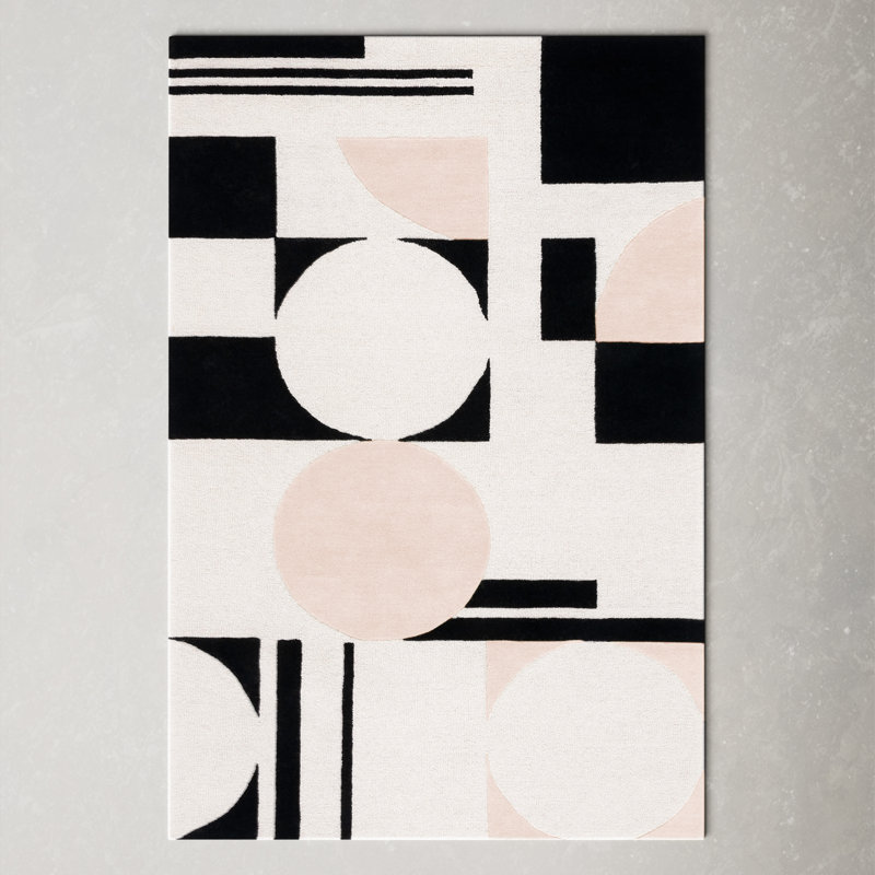 Felipe Wool Geometric Indoor Rug, Rectangle 3' x 5'