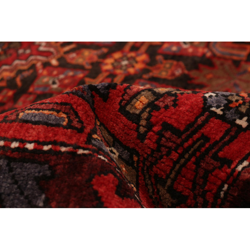 Tapis rouge Anadol unique fait à la main 5 pi 1 po x 8 pi 6 po