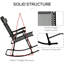 Chaise berçante d'extérieur 2 pièces - Gris pour patio, terrasse, cour. Pliable, ergonomique, résistant aux intempéries, acier thermolaqué avec appuis-tête, pliable