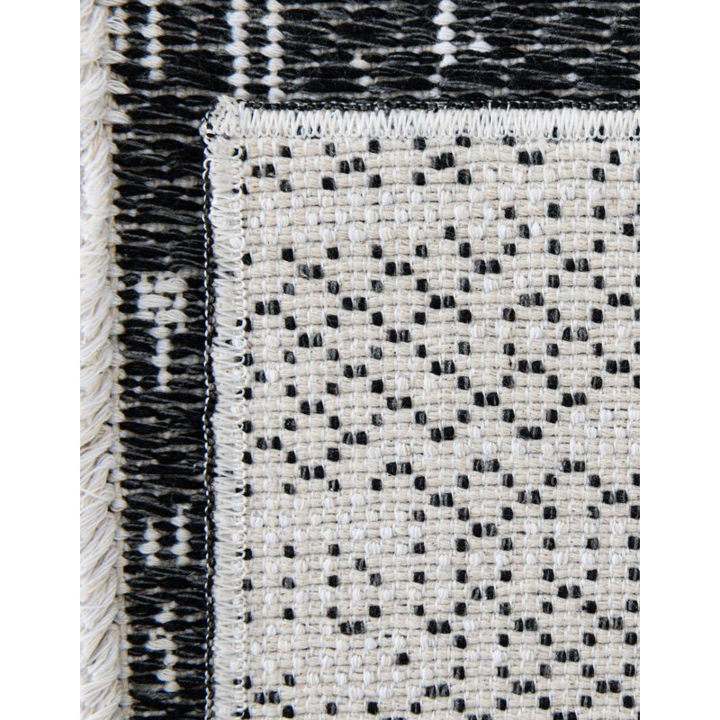 Jettye Performance Cotton Striped Indoor Rug, Runner 2'7" x 10'
