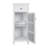Jaeden Freestanding Floor Accent Storage Cabinet with Drawer, Textured Glass Door and Adjustable Shelf