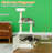 White Cat Tree with Litter Box Enclosure
